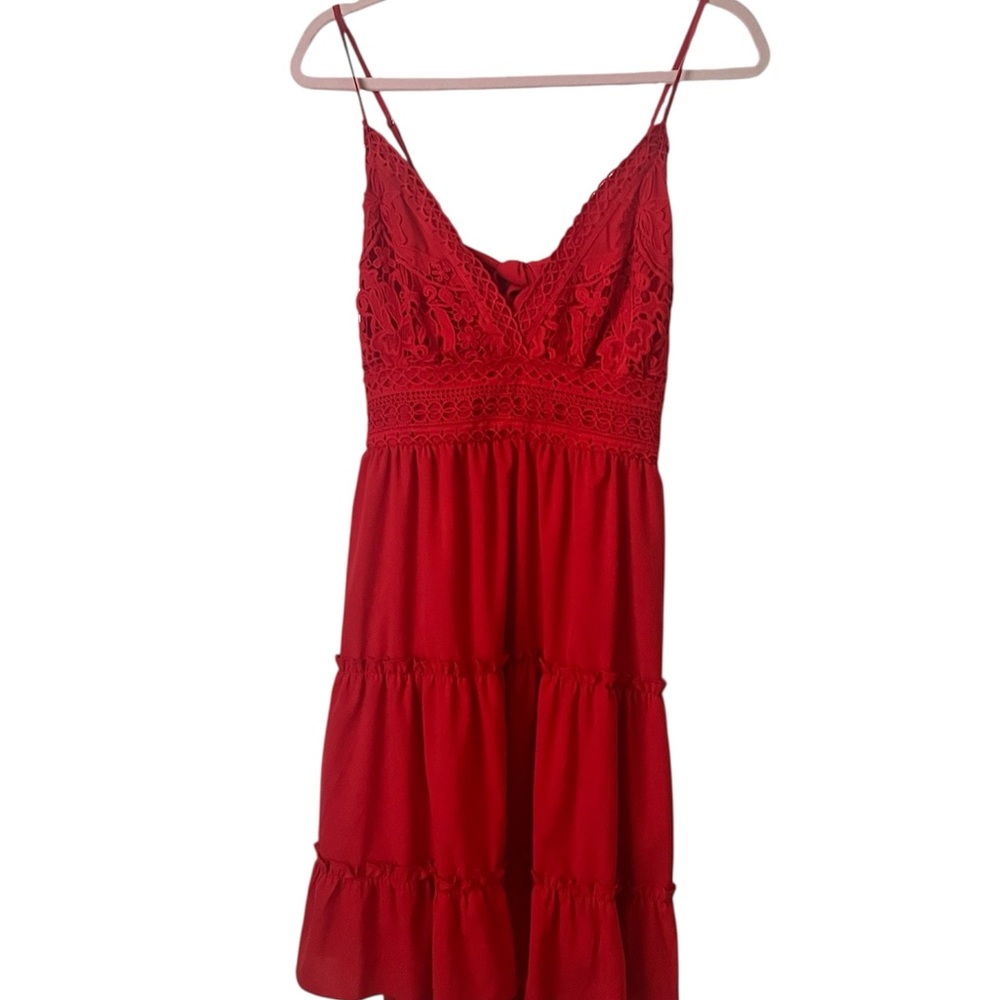 Elegant Red Backless Dress